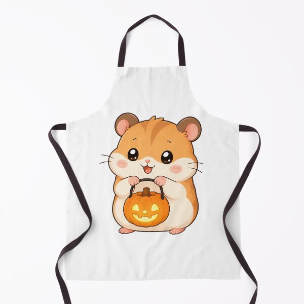 Item preview, Cute Hamster Holding Halloween Pumpkin Bucket Cartoon designed and sold by Seculinator.