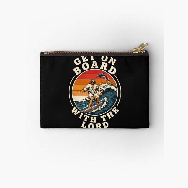 Item preview, Get On Board With The Lord Jesus Surfing Dolphin Christian Faith - Sunset Beach designed and sold by CutOutIdols.