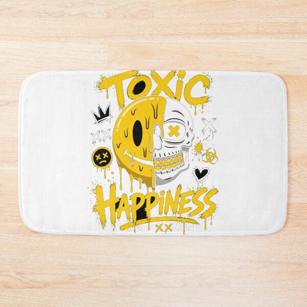 Item preview, Toxic Happiness T-Shirt | Dark Humor Skull Smiley Graphic Tee | Gothic Graffiti Streetwear Shirt designed and sold by MAStrends.