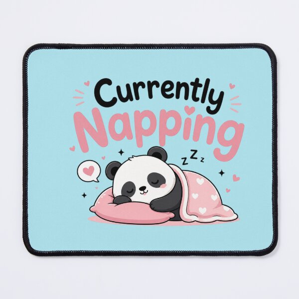 Item preview, Currently Napping Cute Sleeping Panda Kawaii Funny Lazy Quote Sticker designed and sold by Sanika arts .