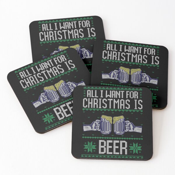 Artikelvorschau, Alles, was ich mir zu Weihnachten wünsche, ist Bier. (Ugly Funny Beer Lover) entworfen und verkauft von clickbongski.
