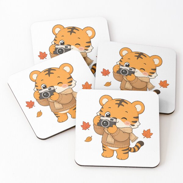 Item preview, Cute Autumn Tiger Taking Photos Cartoon Animal Design designed and sold by Seculinator.
