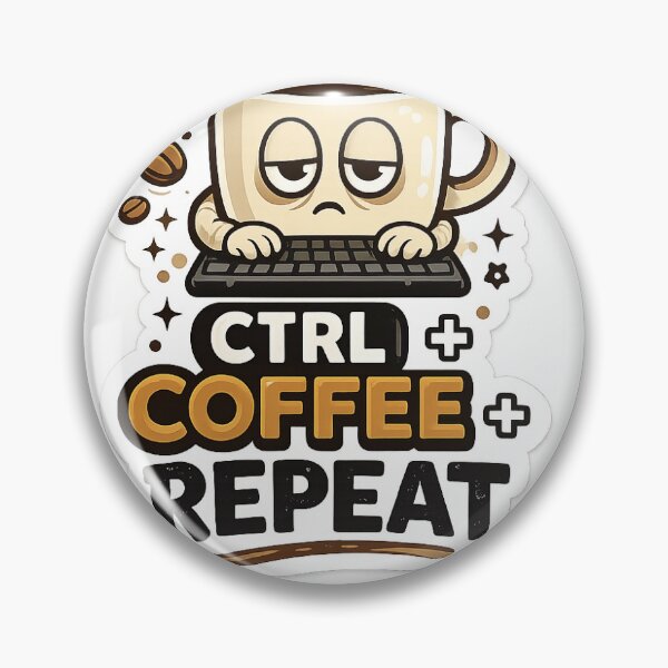 Item preview, Ctrl + Coffee + Repeat – Funny Programmer Coffee Sticker | Coder & Developer Gift designed and sold by VUstudio.