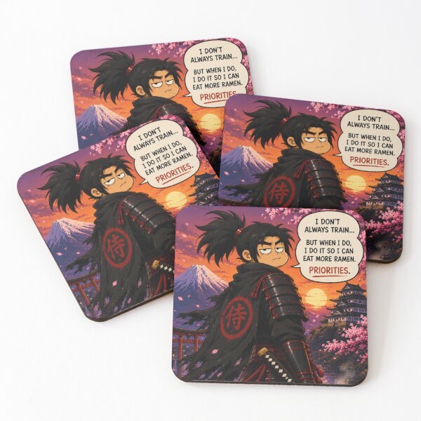 Item preview, Funny Samurai Loves Ramen Cartoon designed and sold by Diablica90.