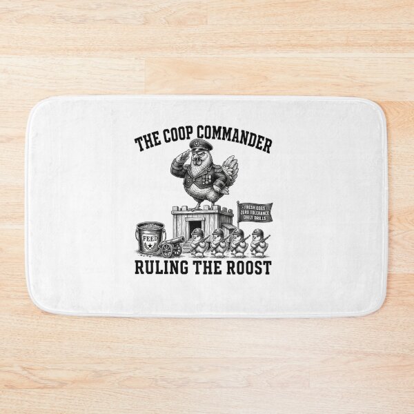 Item preview, Military Chicken Commander Funny Farm Parody Art designed and sold by SiarheiYur.