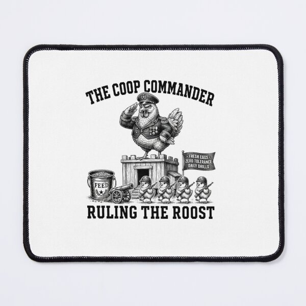 Item preview, Military Chicken Commander Funny Farm Parody Art designed and sold by SiarheiYur.