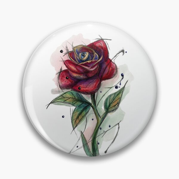 Item preview, Gothic Surreal Rose Eyeball Watercolor Sketch Dark Art Tattoo Style designed and sold by Daily-chaos.