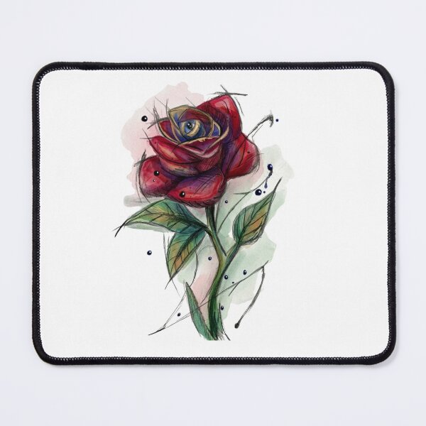 Item preview, Gothic Surreal Rose Eyeball Watercolor Sketch Dark Art Tattoo Style designed and sold by Daily-chaos.