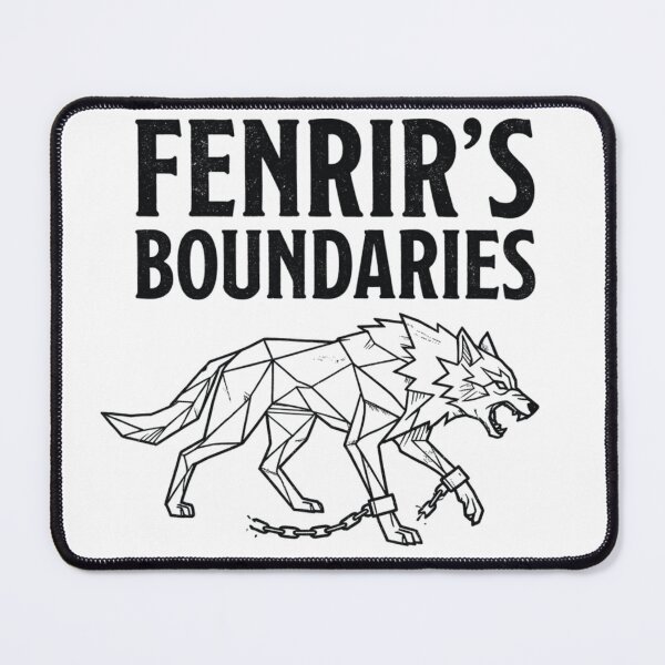 Item preview, Fenrir's Boundaries Norse Mythology Chained Wolf Tee designed and sold by GabeMountainArt.
