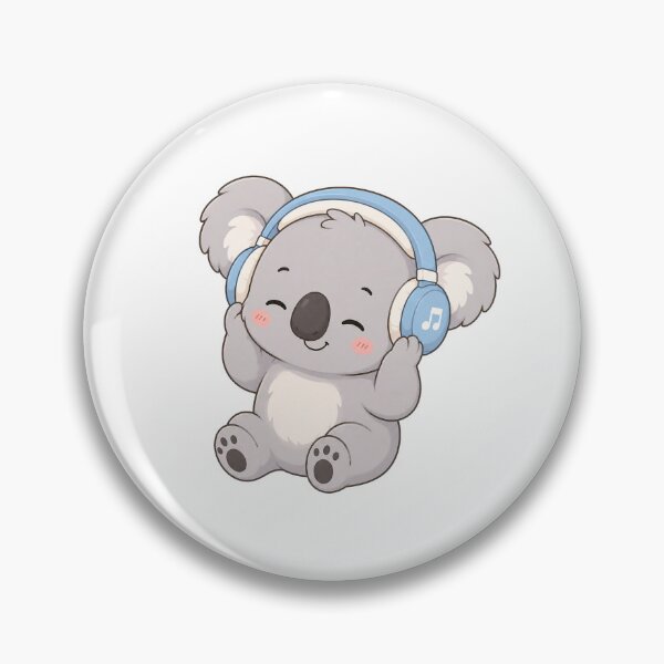 Item preview, Cute Koala Listening to Music with Headphones Cartoon designed and sold by Seculinator.