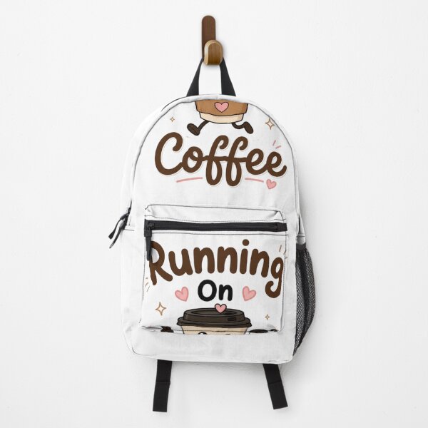 Item preview, Running On Coffee Cute Kawaii Coffee Cup Funny Caffeine Lover Sticker & T-Shirt designed and sold by Sanika arts .