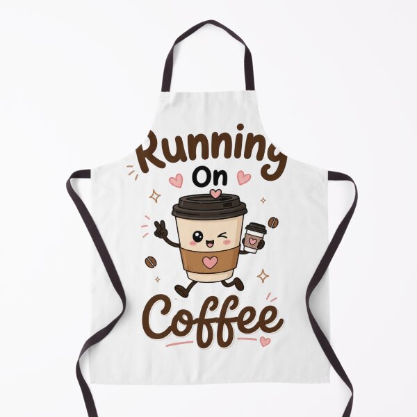Item preview, Running On Coffee Cute Kawaii Coffee Cup Funny Caffeine Lover Sticker & T-Shirt designed and sold by Sanika arts .