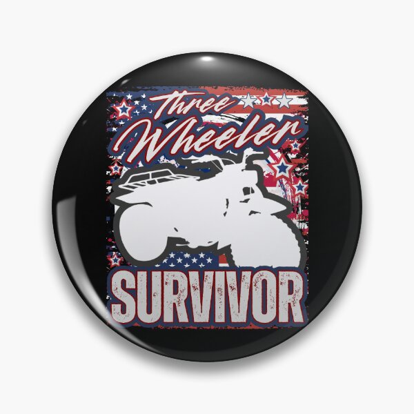 Item preview, Three Wheeler Survivor — Vintage ATV Rider Patriotic Red White and Blue Off‑Road Design designed and sold by GFamilyC.