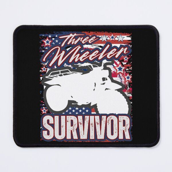 Item preview, Three Wheeler Survivor — Vintage ATV Rider Patriotic Red White and Blue Off‑Road Design designed and sold by GFamilyC.