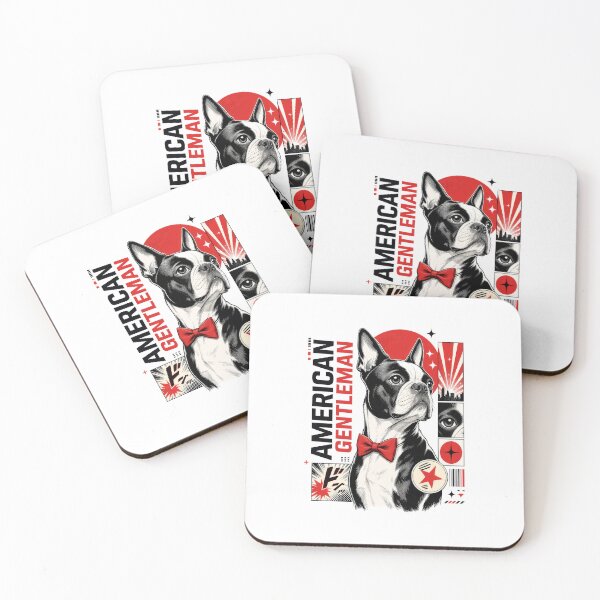 Item preview, American Gentleman Boston Terrier Urban Comic Dog designed and sold by AntiqueImages.