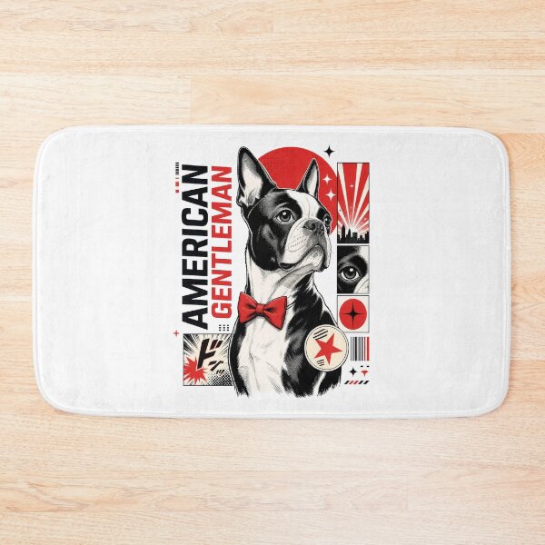 Item preview, American Gentleman Boston Terrier Urban Comic Dog designed and sold by AntiqueImages.