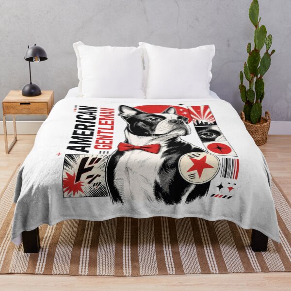 Item preview, American Gentleman Boston Terrier Urban Comic Dog designed and sold by AntiqueImages.