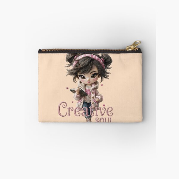 Item preview, Creative Soul Cute Girl Embroidery Design designed and sold by MegaNovaArt.
