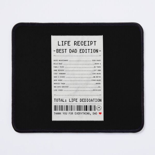 Item preview, Life Receipt Best Dad Edition Funny Father's Day Gift designed and sold by artCreativeColony.