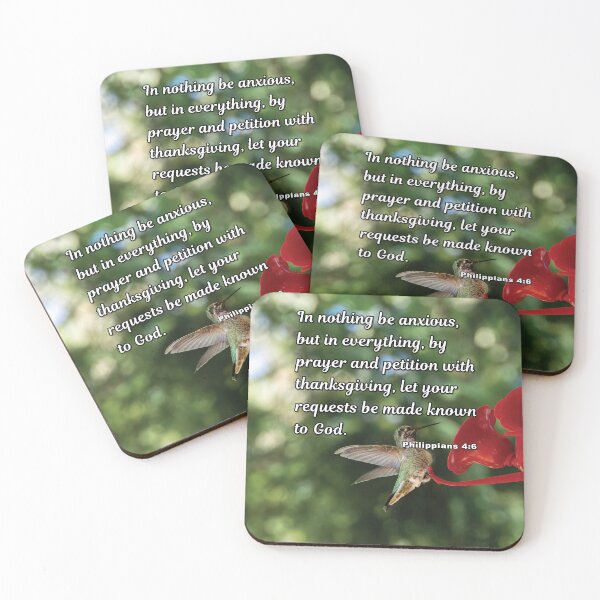 Item preview, Philippians 4:6 In Nothing Be Anxious - Hummingbird Photograph designed and sold by InsprtnlArtbyDP.
