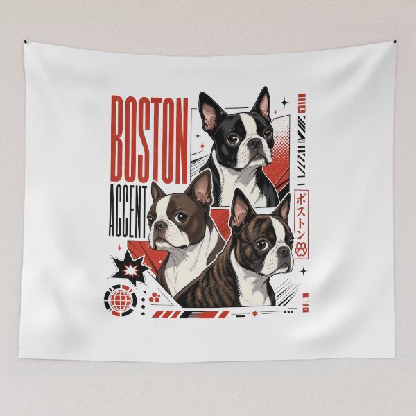 Item preview, Boston Terrier Dog Lover Japanese Streetwear Style designed and sold by AntiqueImages.