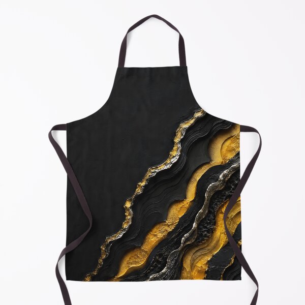 Item preview, Abstract Black Stone with Layered Gold and Silver designed and sold by Aureva Arts Shop.