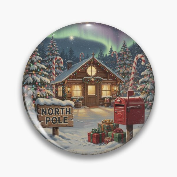 Item preview, North Pole Vintage Christmas Travel Plate designed and sold by The Souvenir Dept..