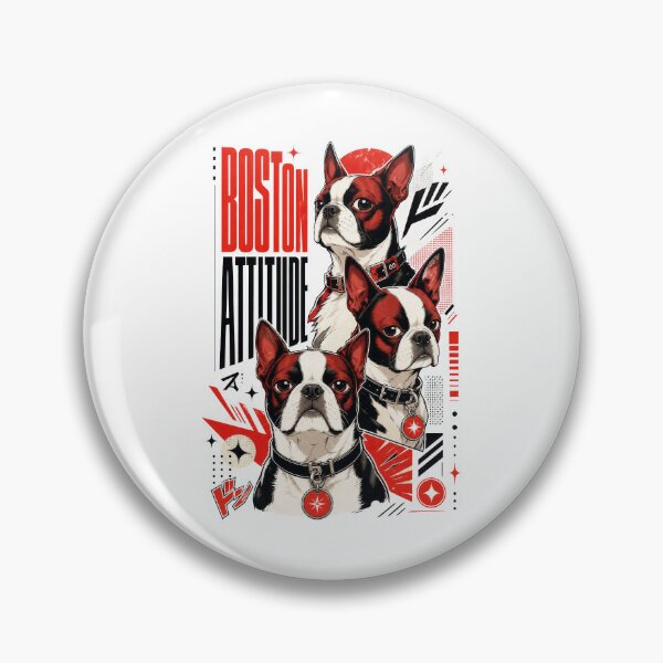 Item preview, Boston Terrier Attitude Urban Kawaii Dog Design designed and sold by AntiqueImages.