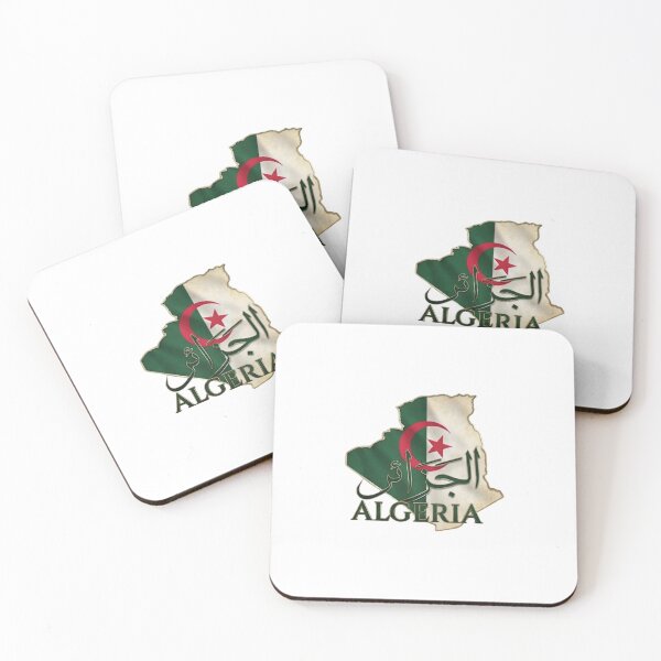 Item preview, Elegant Algeria Map with Arabic Calligraphy - Patriotic Heritage designed and sold by Sarah'sCreativeLab.