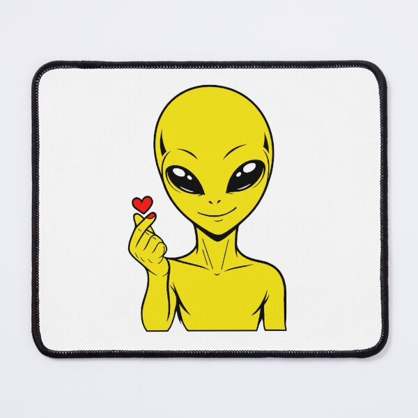 Item preview, ZORGO Alien Finger Heart – Cute Space Alien Love Gesture Sticker designed and sold by The-Visitors.