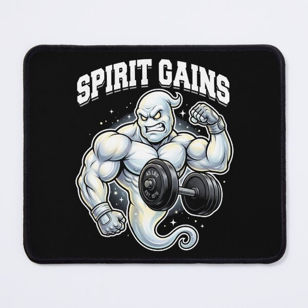 Item preview, Spirit Gains Funny Muscular Ghost Gym Shirt designed and sold by TeNovaStudio.