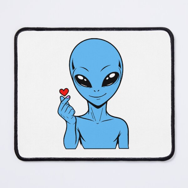 Item preview, ZORGO Alien Finger Heart – Cute Space Alien Love Gesture Sticker designed and sold by The-Visitors.