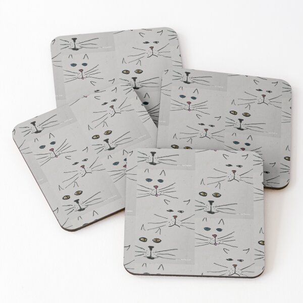 Item preview, Cat Face Repeat Doodle  designed and sold by DancingCreek.