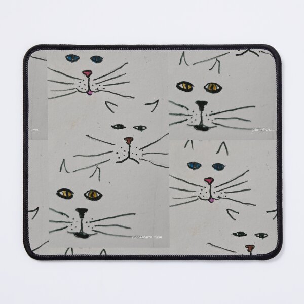 Item preview, Cat Face Repeat Doodle designed and sold by DancingCreek.