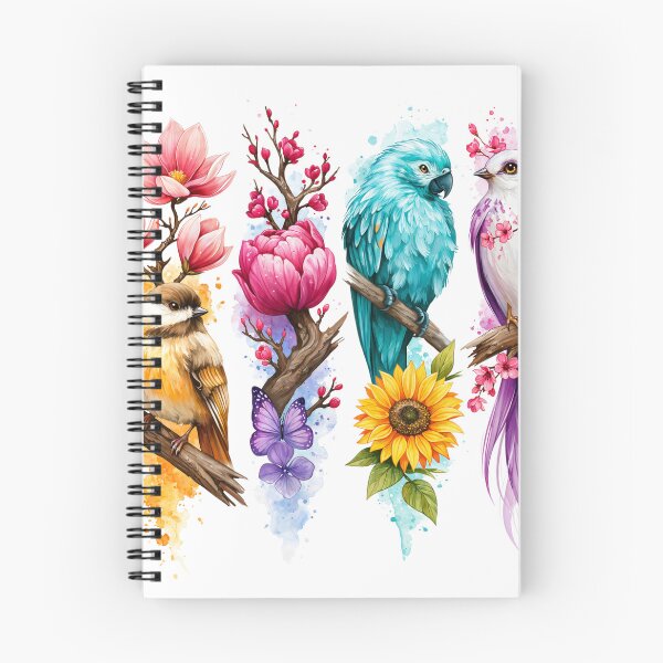 Item preview, Watercolor Bird Collection with Flowers | Colorful Botanical Nature Aesthetic Shirt designed and sold by Anastasiia Yurevych.