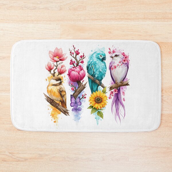 Item preview, Watercolor Bird Collection with Flowers | Colorful Botanical Nature Aesthetic Shirt designed and sold by Anastasiia Yurevych.