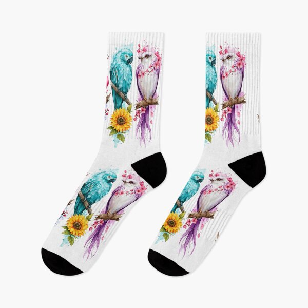 Item preview, Watercolor Bird Collection with Flowers | Colorful Botanical Nature Aesthetic Shirt designed and sold by Anastasiia Yurevych.