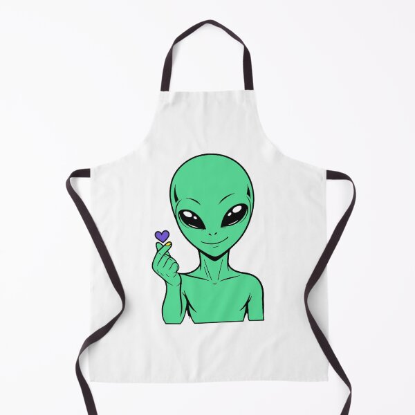 Item preview, ZORGO Alien Finger Heart – Cute Space Alien Love Gesture Sticker designed and sold by The-Visitors.