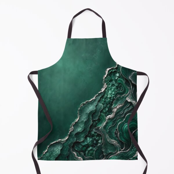 Item preview, Luxury Emerald Malachite and Silver Liquid Agate designed and sold by Aureva Arts Shop.