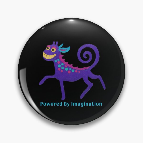 Item preview, Powered By Imagination - Whimsical Purple Creature Art designed and sold by PatykArt.