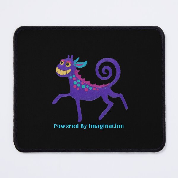 Item preview, Powered By Imagination - Whimsical Purple Creature Art designed and sold by PatykArt.