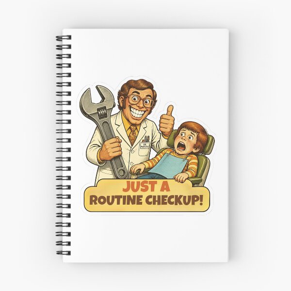 Item preview, Just A Routine Checkup Retro Dental Humor  designed and sold by RareVisuals.