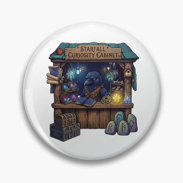 Item preview, Starfall Curiosity Cabinet | Gothic Raven Curio Shop | Arcane Curiosities | Fantasy Magic Merchant | Celestial Curiosity Shop | Dark Cottagecore Art designed and sold by MrDev.
