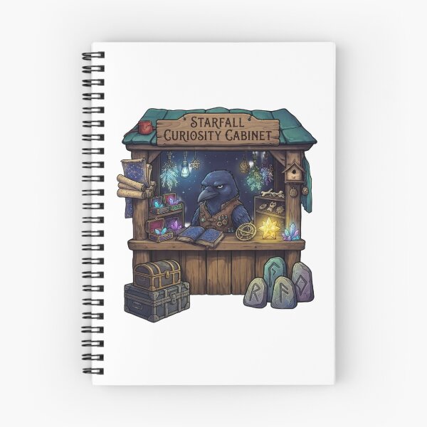 Item preview, Starfall Curiosity Cabinet | Gothic Raven Curio Shop | Arcane Curiosities | Fantasy Magic Merchant | Celestial Curiosity Shop | Dark Cottagecore Art designed and sold by MrDev.
