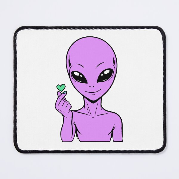 Item preview, ZORGO Alien Finger Heart – Cute Space Alien Love Gesture Sticker designed and sold by The-Visitors.