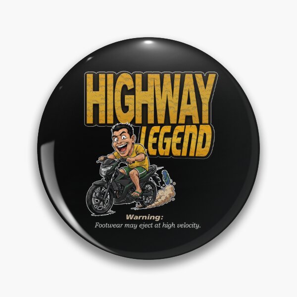 Item preview, Highway Legend — Funny Motorcycle Cartoon Design designed and sold by BemzCorner.