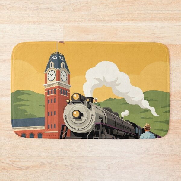 Item preview, Vintage Steam Train Travel Poster | Retro Railway Locomotive Illustration designed and sold by paulo silveira.