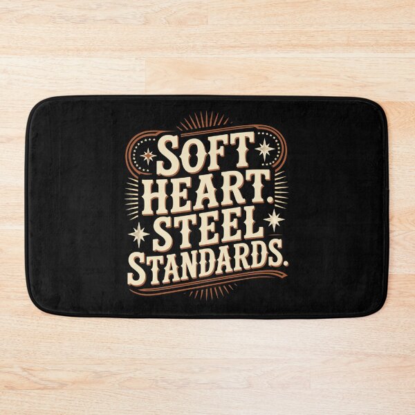 Item preview, Soft Heart Steel Standards. Western Vintage Typography. Inspirational Quote. Retro Motivational Aesthetic Design designed and sold by Aarvya Fashion Club ( A.F.C ).