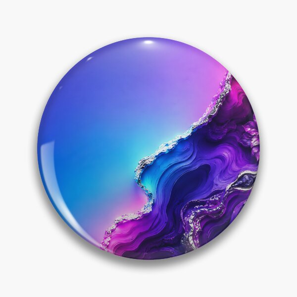 Item preview, 3D Geode Agate Liquid Sculpture in Purple and Blue designed and sold by Aureva Arts Shop.