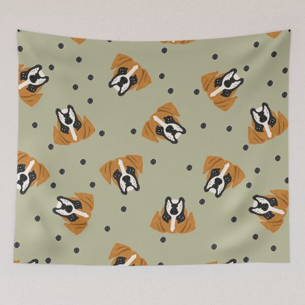 Item preview, Sage Flashy Fawn Marker Boxer Tossed Dot designed and sold by Pelch Art.